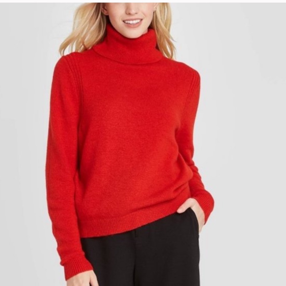 a new day Red turtle neck sweater